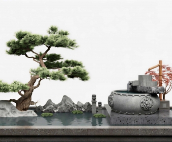 New Chinese Style Rockery Waterscape-ID:616974124