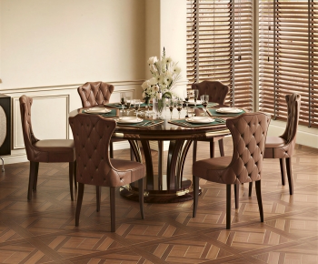 New Classical Style Dining Table And Chairs-ID:383153921