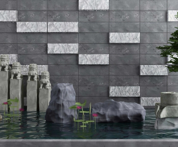 New Chinese Style Rockery Waterscape-ID:541410439