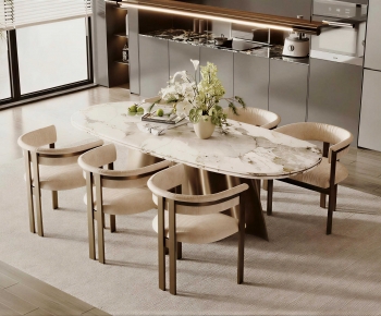 Modern Dining Table And Chairs-ID:618760615