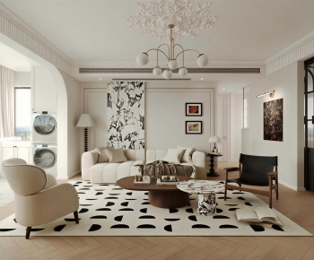 French Style A Living Room-ID:592125891