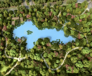 Modern Park Landscape-ID:697910899