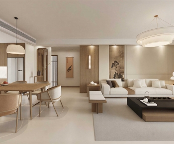 New Chinese Style A Living Room-ID:459837915