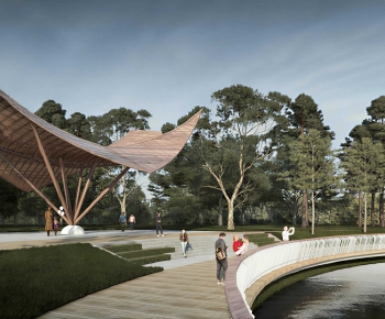 Modern Park Landscape-ID:863130179