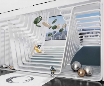Modern Exhibition Hall-ID:650806901