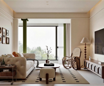 French Style A Living Room-ID:874789007