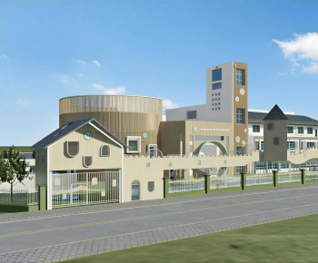 Modern School Building-ID:389959102