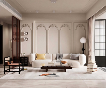 French Style A Living Room-ID:491345884