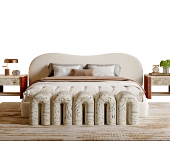 Modern Double Bed-ID:786990881