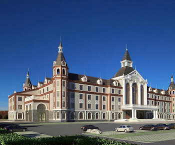 European Style Appearance Of Commercial Building-ID:568686013