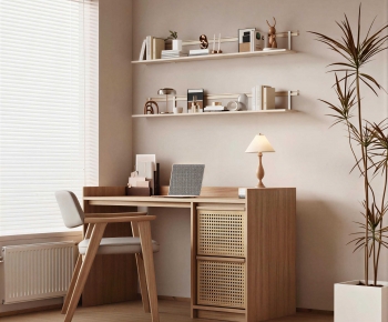 Modern Computer Desk And Chair-ID:310409072