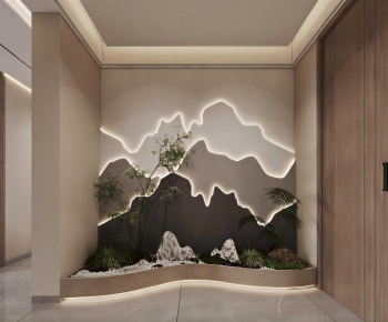 New Chinese Style Plant Landscaping-ID:605685009