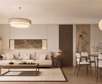 New Chinese Style A Living Room-ID:790590053