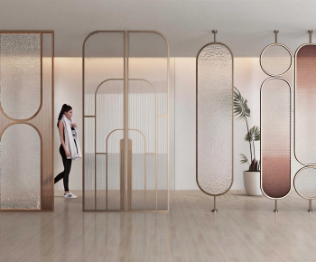 Modern Glass Screen Partition-ID:501645097