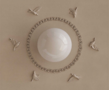 French Style Plaster Carved Top Plate-ID:345838074