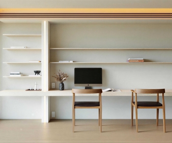 Modern Computer Desk And Chair-ID:661665923