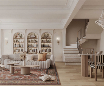 French Style A Living Room-ID:735845091