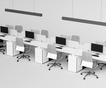 Modern Office Desk And Chair-ID:961292984