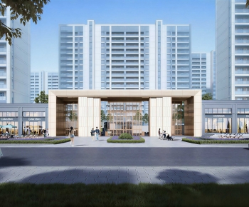 Modern Facade Element-ID:841367014