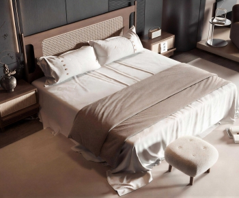 Modern Double Bed-ID:334378004