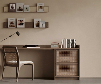 Wabi-sabi Style Computer Desk And Chair-ID:791874896