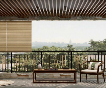 New Chinese Style Balcony-ID:126684902