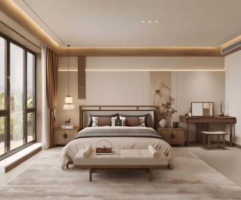 New Chinese Style Bedroom-ID:341211085