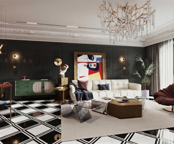 French Style A Living Room-ID:927452098