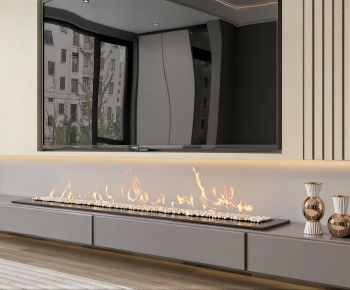 Modern Electronic Fireplace-ID:228584056