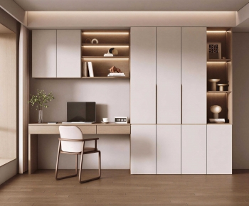 Modern Computer Desk And Chair-ID:632787942