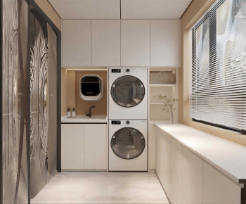 Modern Balcony Laundry Room-ID:585666898