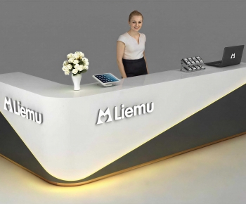 Modern Reception Desk-ID:672611008
