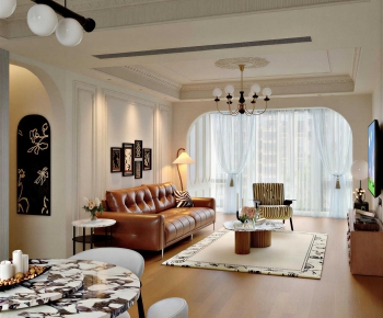 French Style A Living Room-ID:495522988