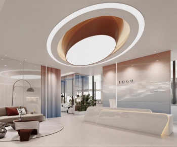 Modern Office Reception Desk-ID:412678001