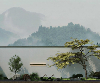 New Chinese Style Plant Landscaping-ID:351414921