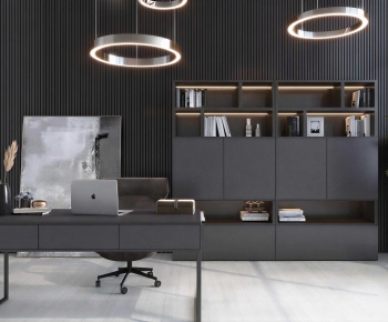 Modern Office Desk And Chair-ID:731529955