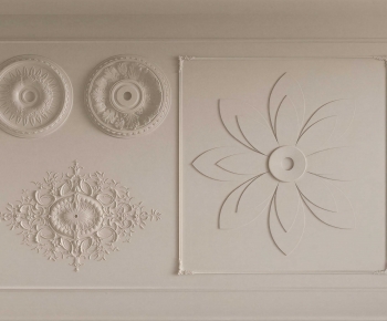 French Style Plaster Carved Top Plate-ID:648880963