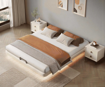 Modern Double Bed-ID:752516985