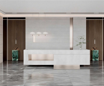 Modern Office Reception Desk-ID:985951901