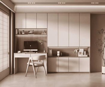 Modern Computer Desk And Chair-ID:737627037