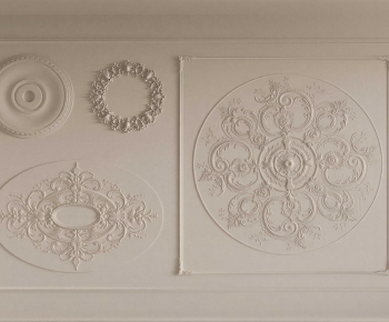 French Style Plaster Carved Top Plate-ID:260706909