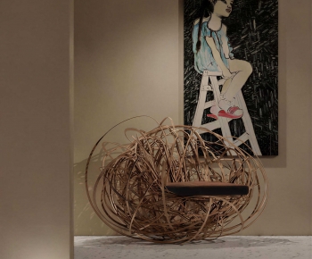 Wabi-sabi Style Lounge Chair-ID:896475088