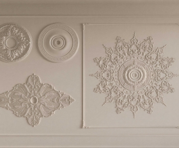 French Style Plaster Carved Top Plate-ID:930855993