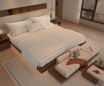 Modern Double Bed-ID:674686912