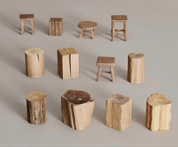 Wabi-sabi Style Stool-ID:512974029
