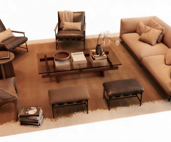 Wabi-sabi Style Sofa Combination-ID:365804915