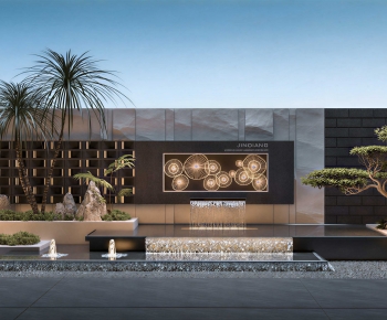 Modern Rockery Waterscape-ID:605586059