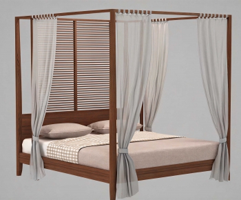 New Chinese Style Double Bed-ID:499593022
