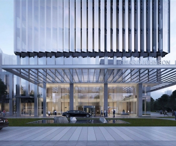 Modern Facade Element-ID:811537987