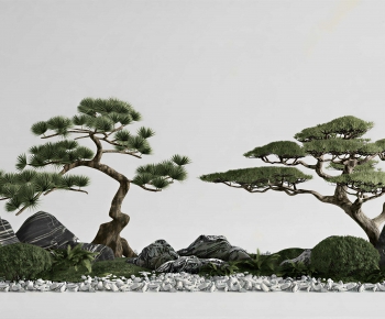 New Chinese Style Plant Landscaping-ID:394853129